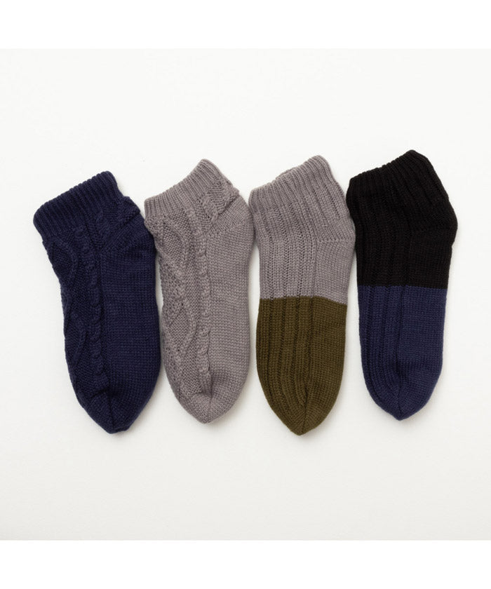 Mac-House NAVY navy Warm℃ Short-Length Room Socks 78F65400