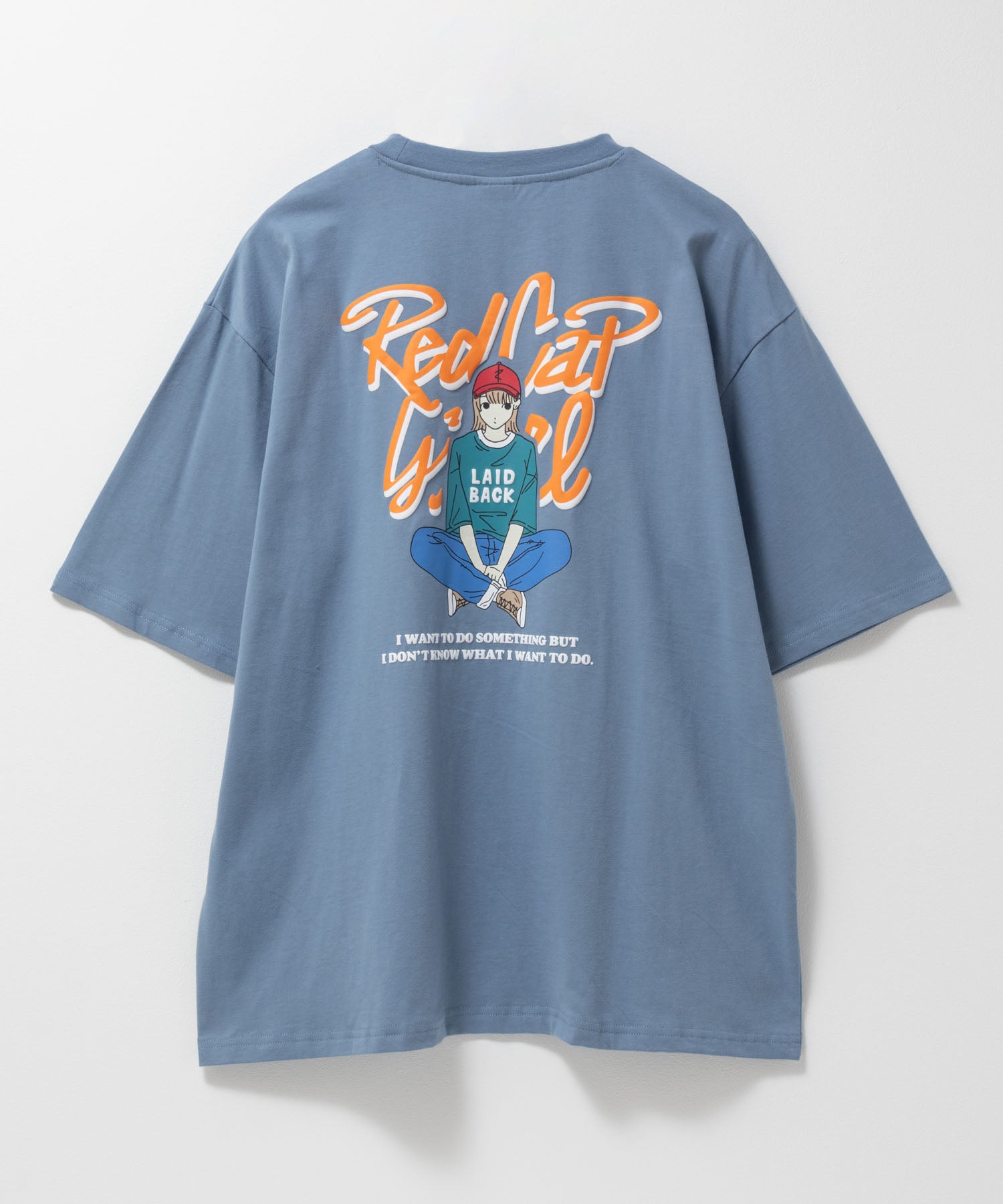 マックハウス Mac-House 天竺バックプリントTシャツ (チャコール) チャコール