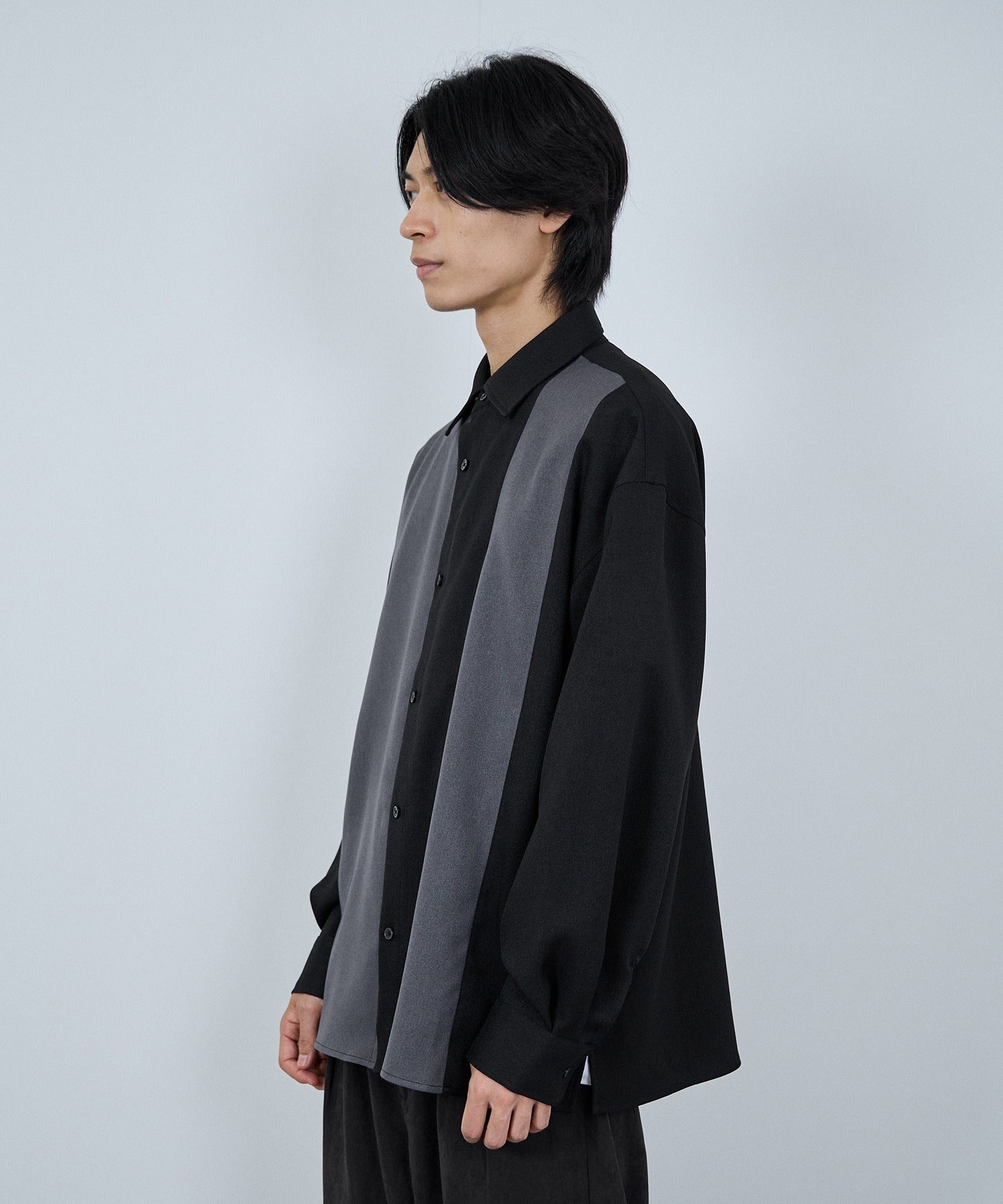マックハウス Mac-House ラクウールルーズシャツ (チャコール) チャコール