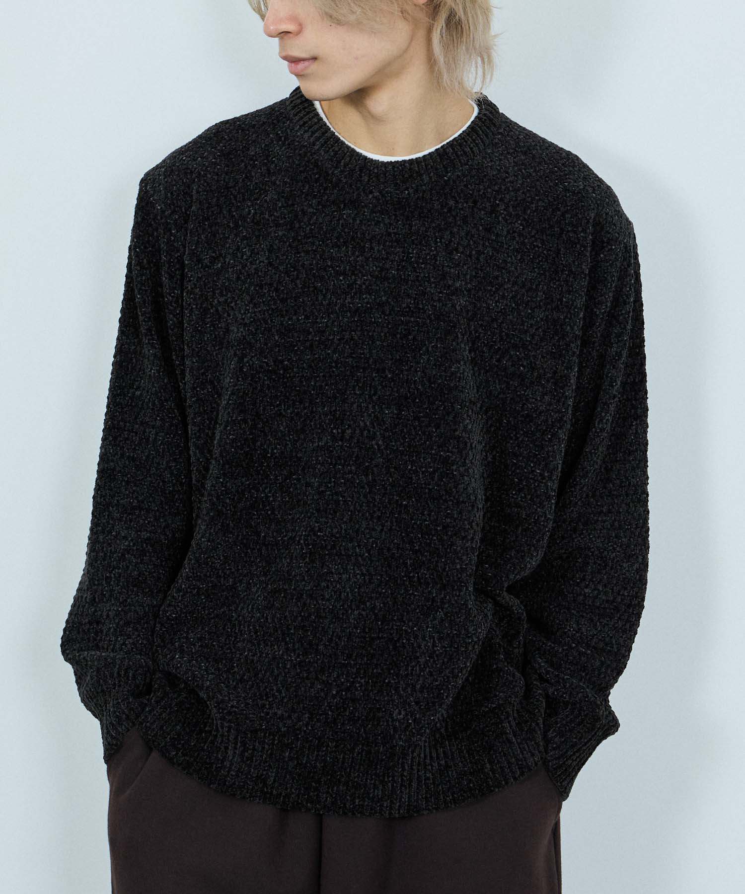 マックハウス Mac-House トロリカノコモールニット クルーネック (ブルー) ブルー