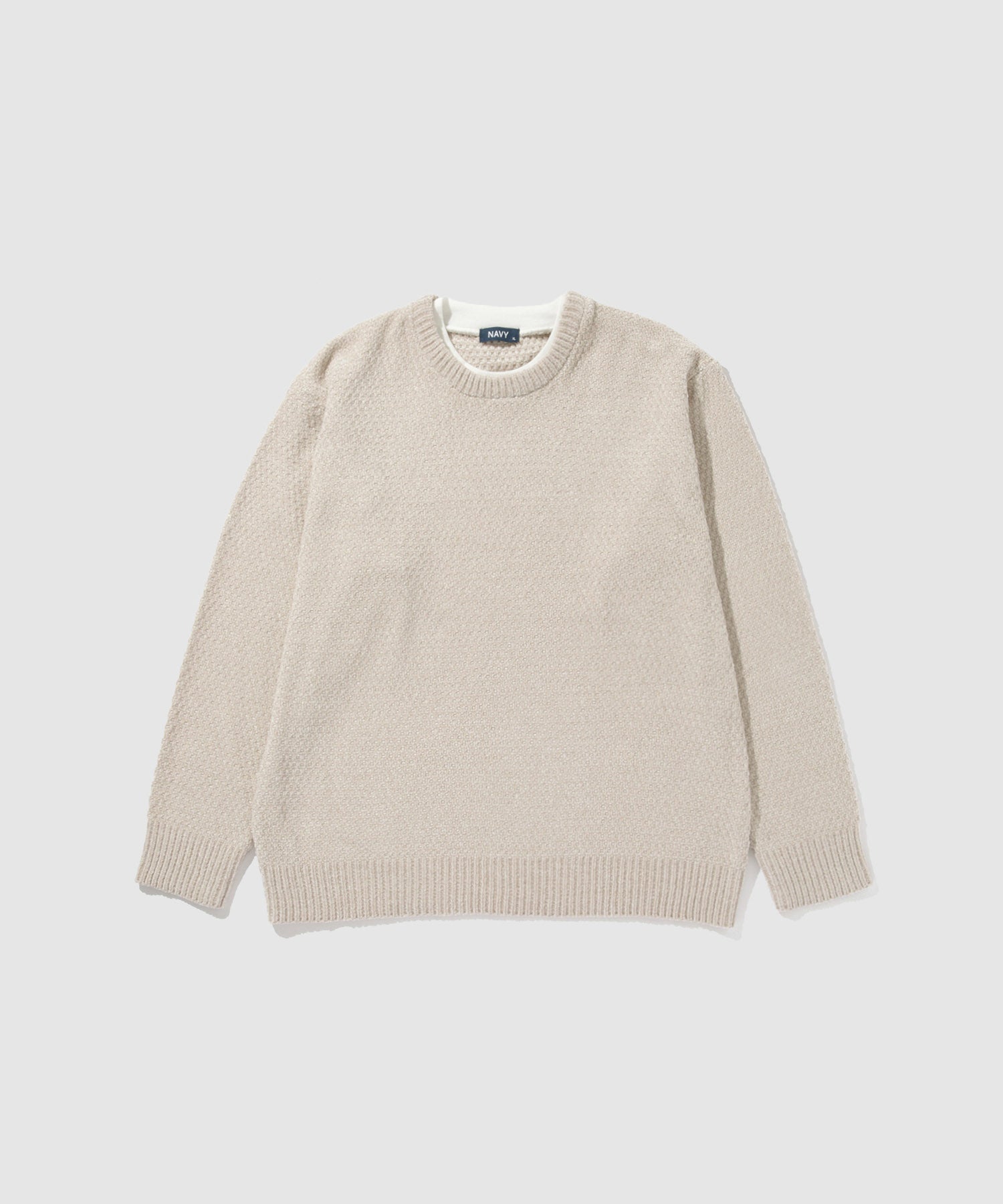 マックハウス Mac-House トロリカノコモールニット クルーネック (ブルー) ブルー