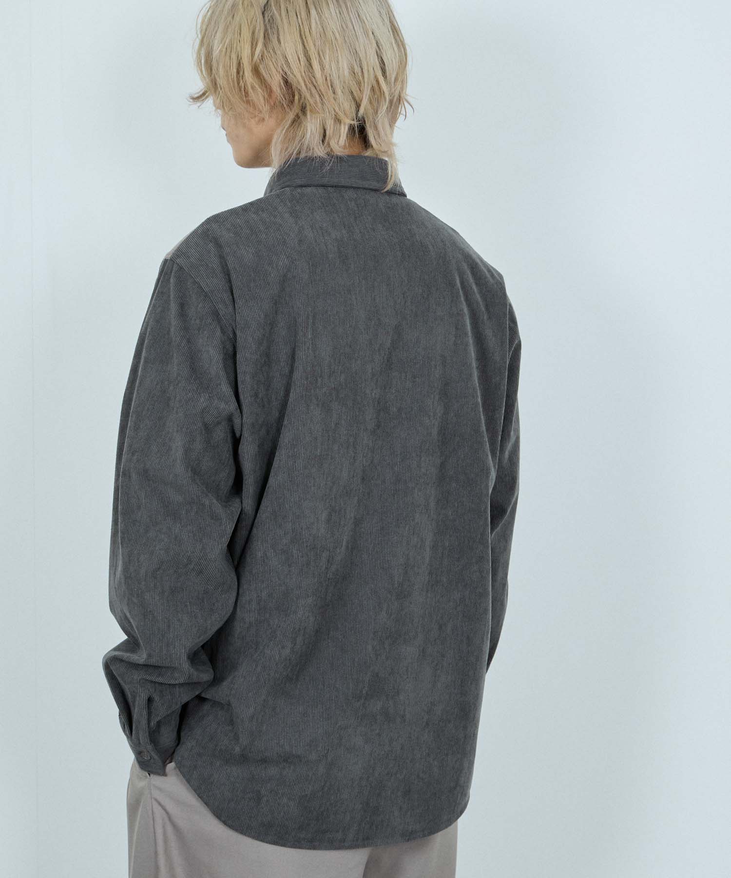 マックハウス Mac-House コーデュロイ切替レギュラーカラーシャツ (アイボリー) アイボリー