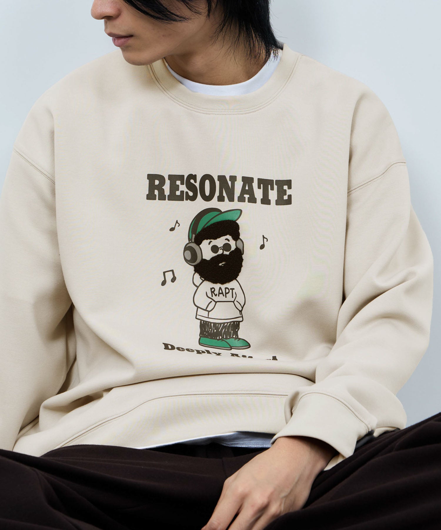 マックハウス Mac-House ヒゲダンボールトレーナー (グレージュ) グレージュ