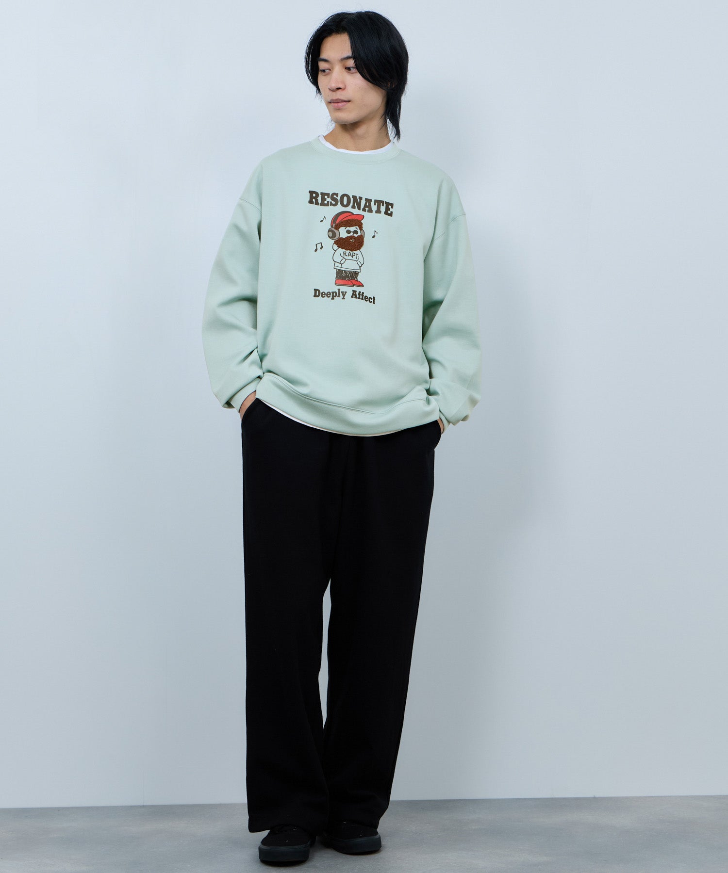 マックハウス Mac-House ヒゲダンボールトレーナー (グレージュ) グレージュ