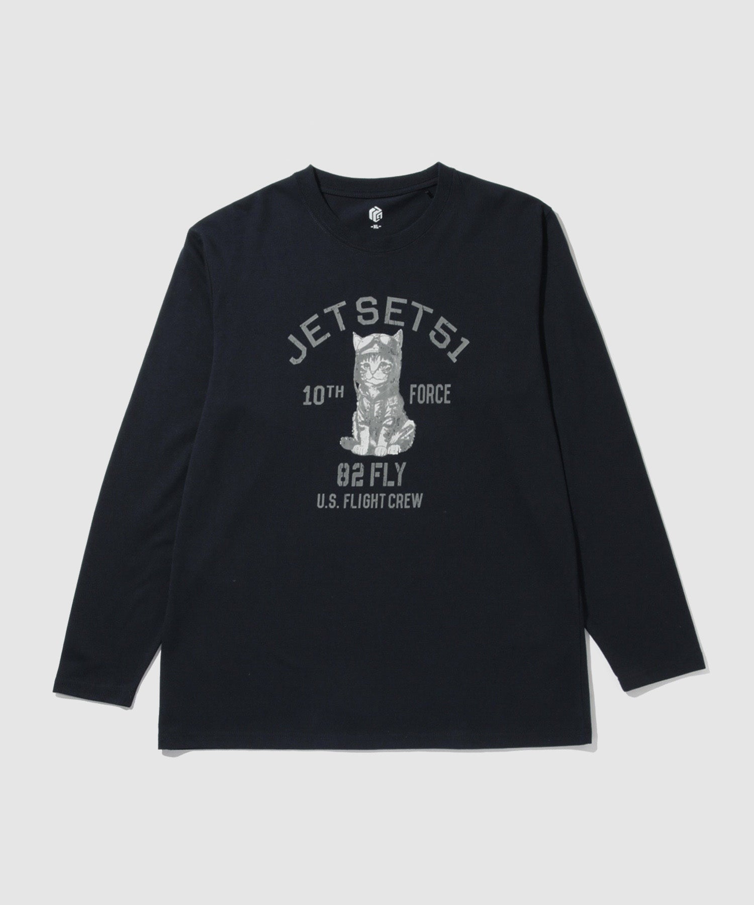 マックハウス Mac-House アニマルプリント長袖Tシャツ (ネイビー) ネイビー