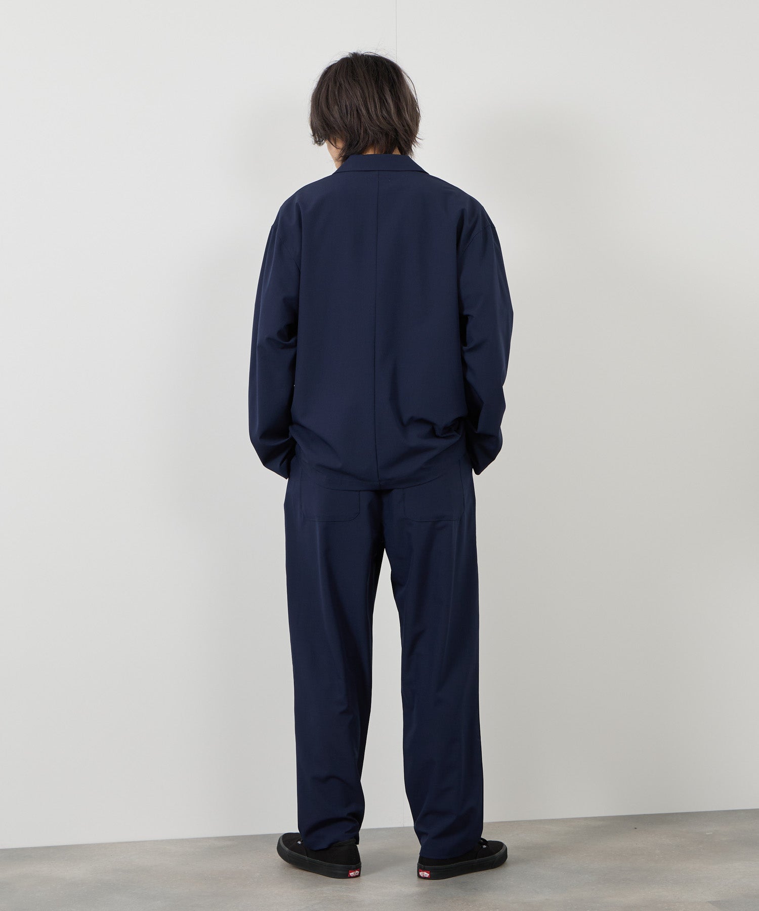 マックハウス Mac-House ポリリップストップ テーラードジャケット&イージーパンツ セットアップ (ブラック) ブラック