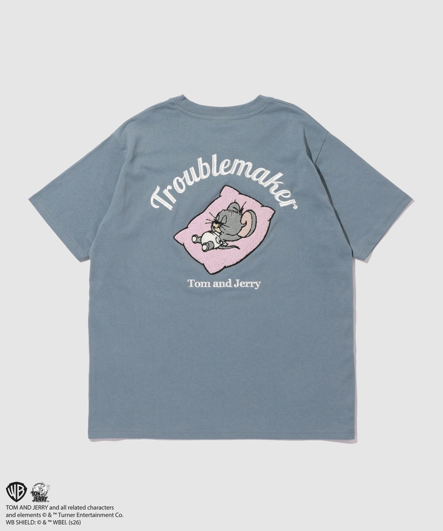 マックハウス Mac-House Tom and Jerry サガラ刺繍Tシャツ (オフホワイト) オフホワイト