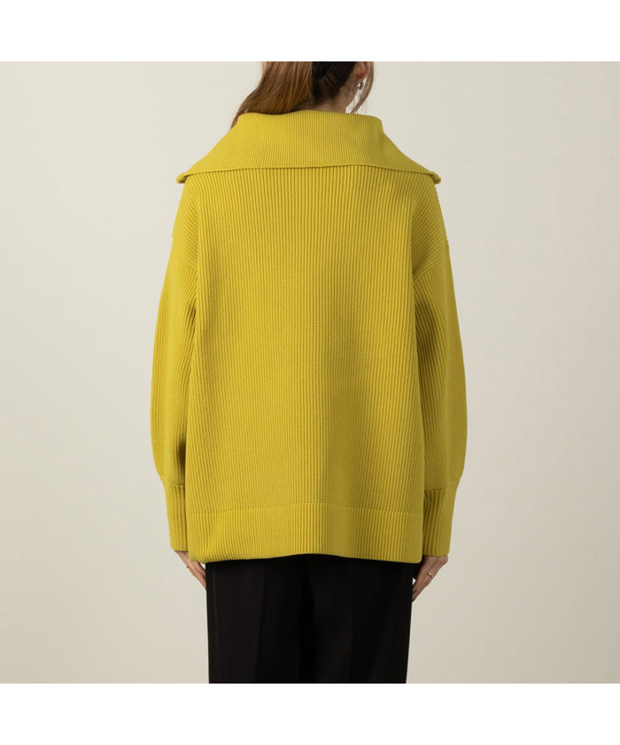 麥克豪斯 Mac-House 海軍藍 藏青色 水手領半拉鍊針織衫 374020MH