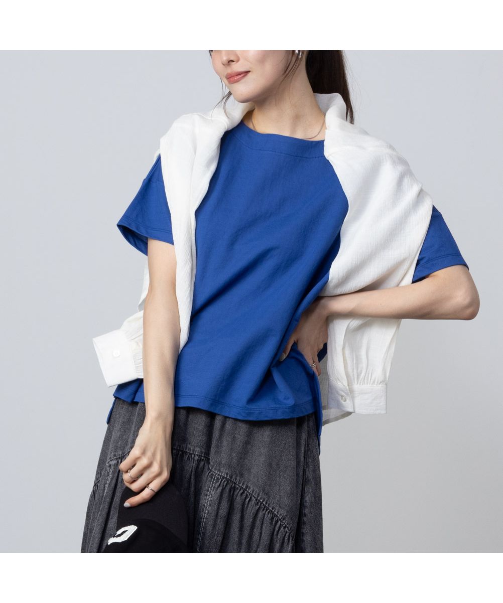 マックハウス Mac-House SARARI サラリ NAVY レギュラー丈Tシャツ MH846ー700