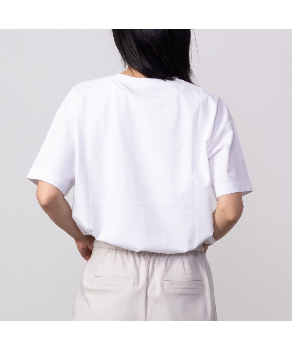 マックハウス Mac-House HusHusH ハッシュアッシュ テックコットンプリントTシャツ P42ー18404 (ブラック) ブラック