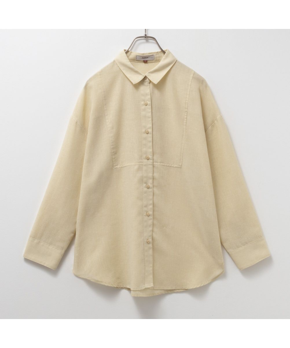 Mac-House HusHusH Hash Hash Basic Linen Blend Shirt P42-88406