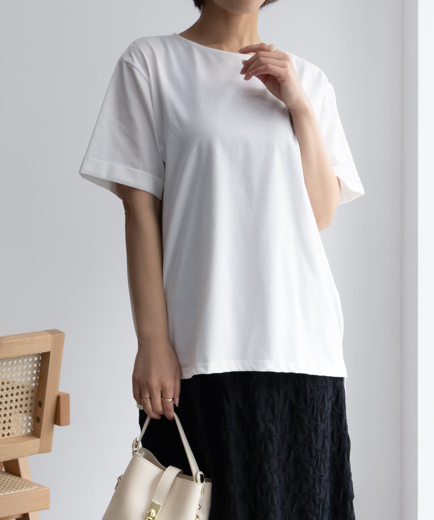 マックハウス Mac-House SARARI サラリ NAVY クール&UVカットTシャツ 115426760 (ベージュ) ベージュ