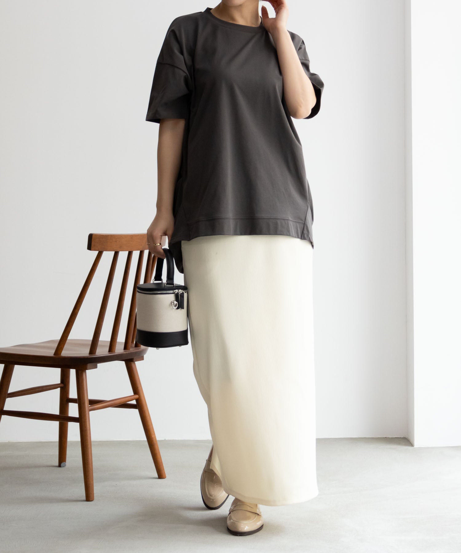 マックハウス Mac-House SARARI サラリ NAVY クール&UVチュニックTシャツ 115426759 (ベージュ) ベージュ