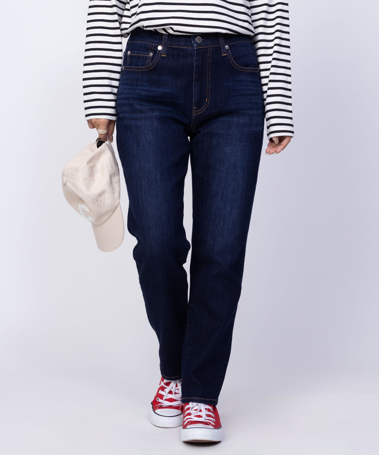 麥克豪斯 Mac-House NAVY 藏青色 每天都想穿的牛仔褲「我的牛仔褲」 鉛筆褲 NVーNーW010