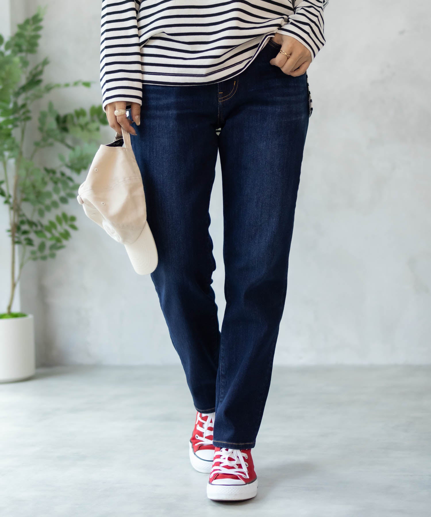 麥克豪斯 Mac-House NAVY 藏青色 每天都想穿的牛仔褲「我的牛仔褲」 鉛筆褲 NVーNーW010