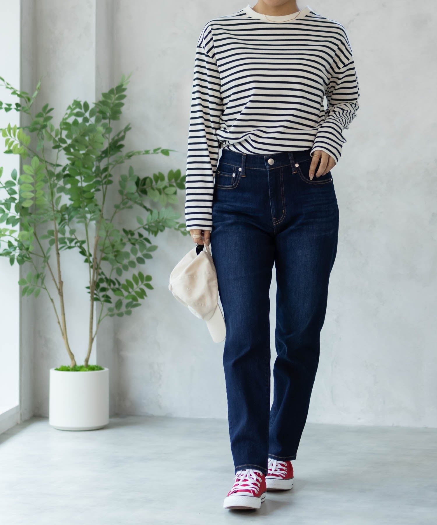 麥克豪斯 Mac-House NAVY 藏青色 每天都想穿的牛仔褲「我的牛仔褲」 鉛筆褲 NVーNーW010