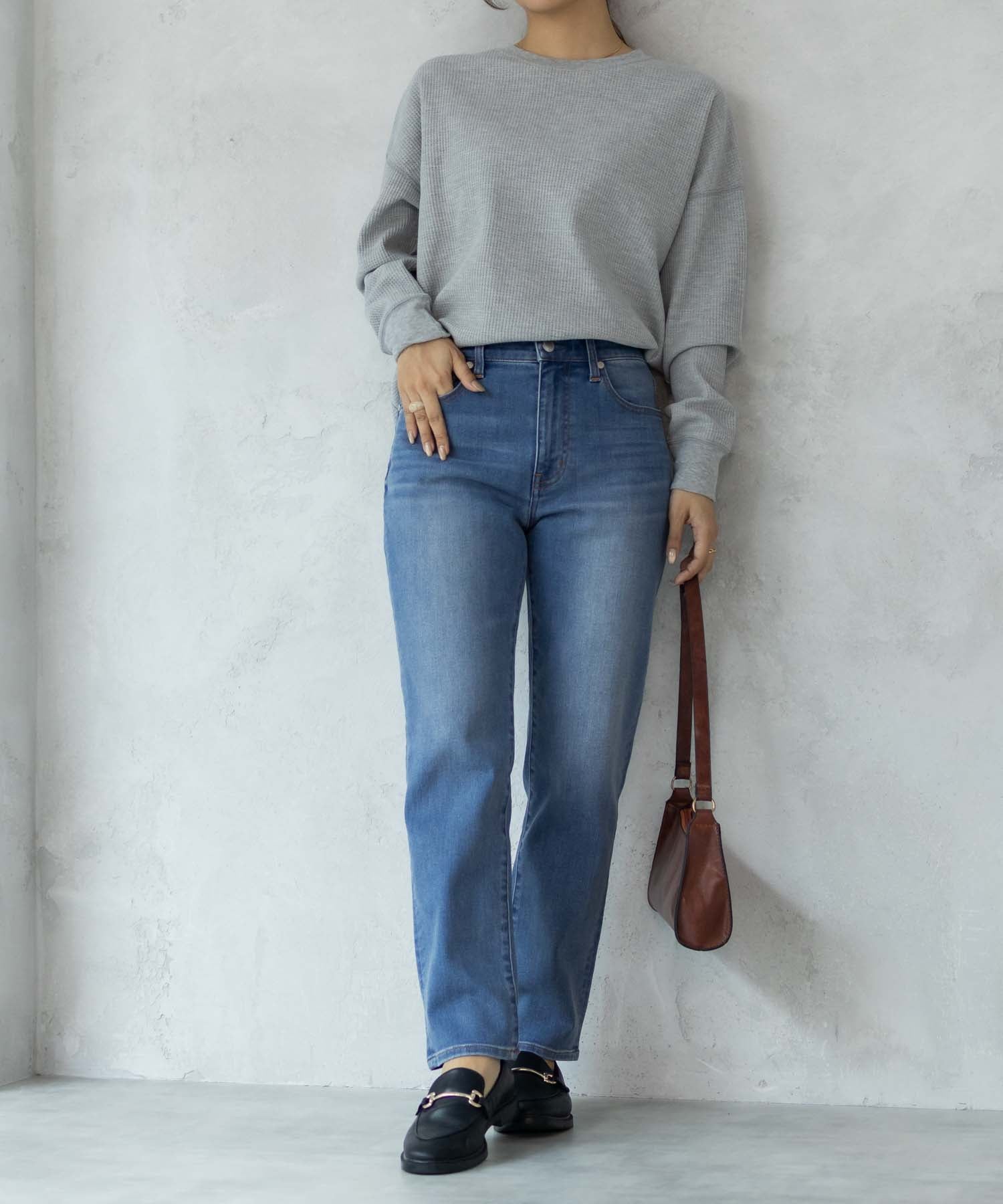 麥克豪斯 Mac-House NAVY 藏青色 每天都想穿的牛仔褲「我的牛仔褲」 鉛筆褲 NVーNーW010