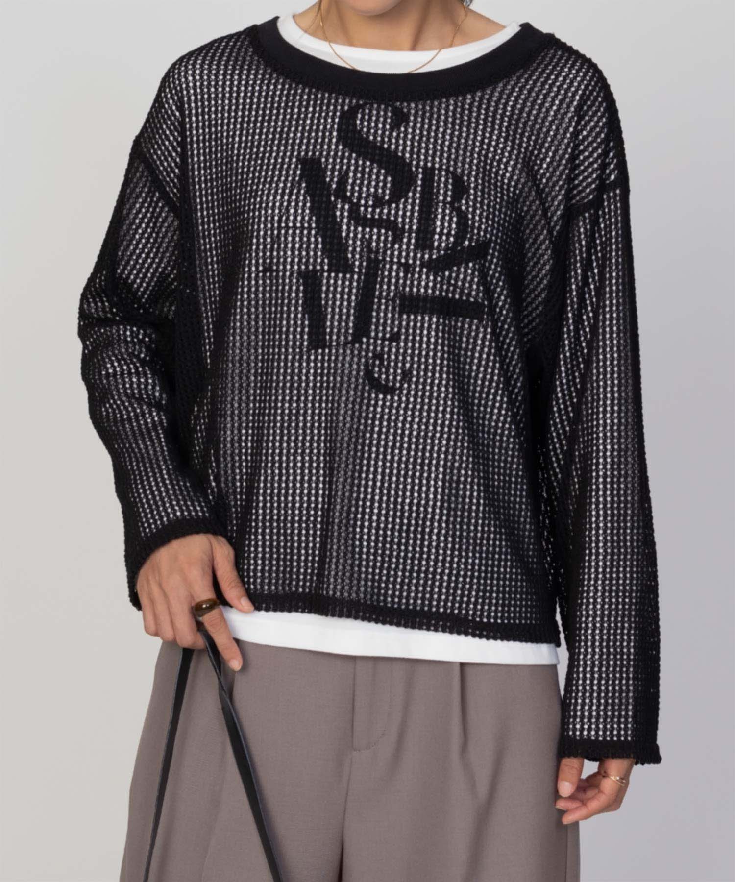 マックハウス Mac-House 透かしメッシュ+長袖Tシャツ セットアンサンブル