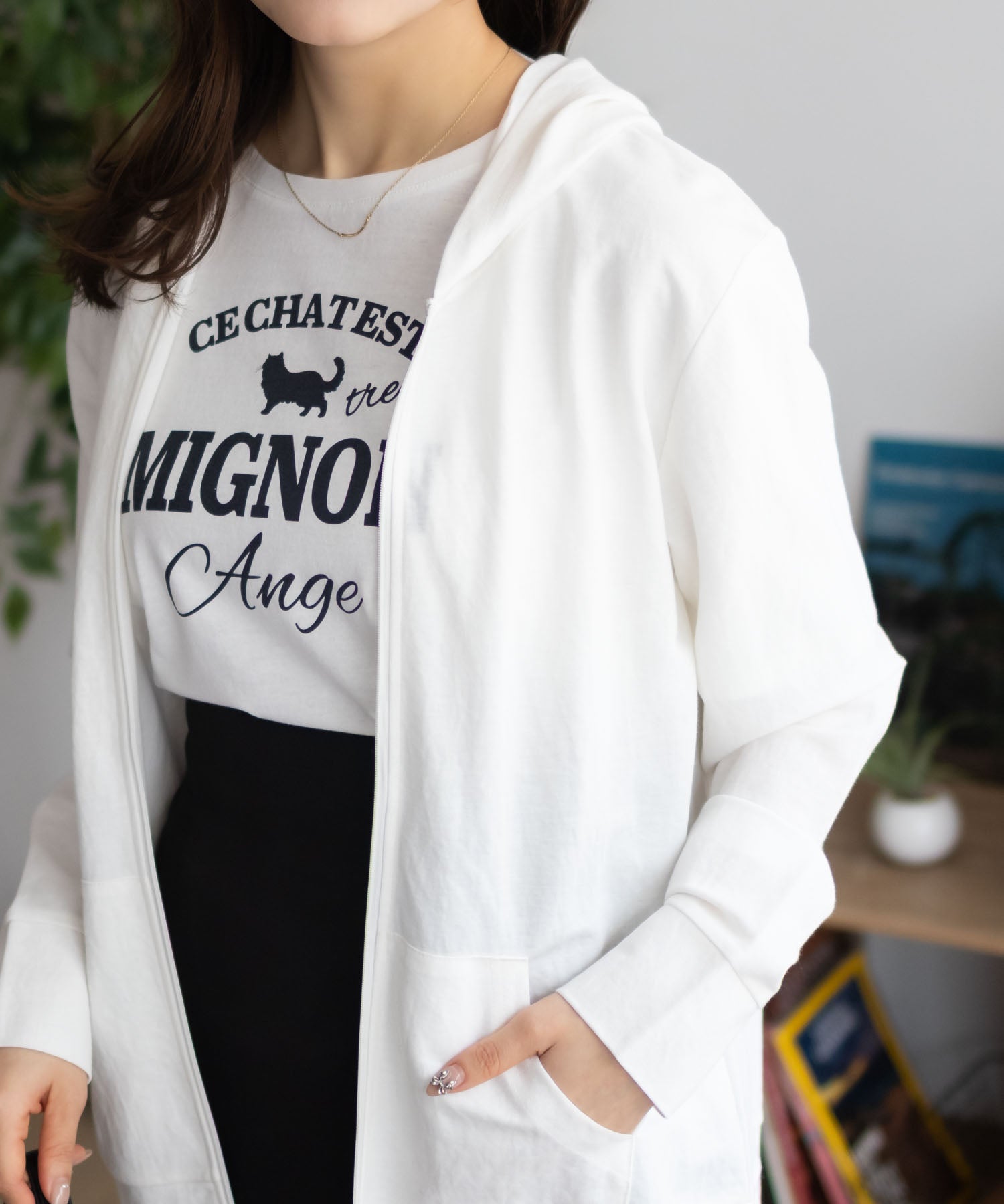 マックハウス Mac-House nAvy UVパーカー (オフホワイト) オフホワイト