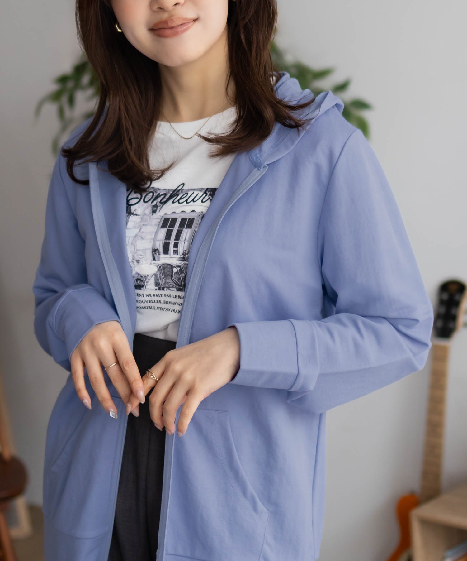 マックハウス Mac-House nAvy UVパーカー (サックス) サックス