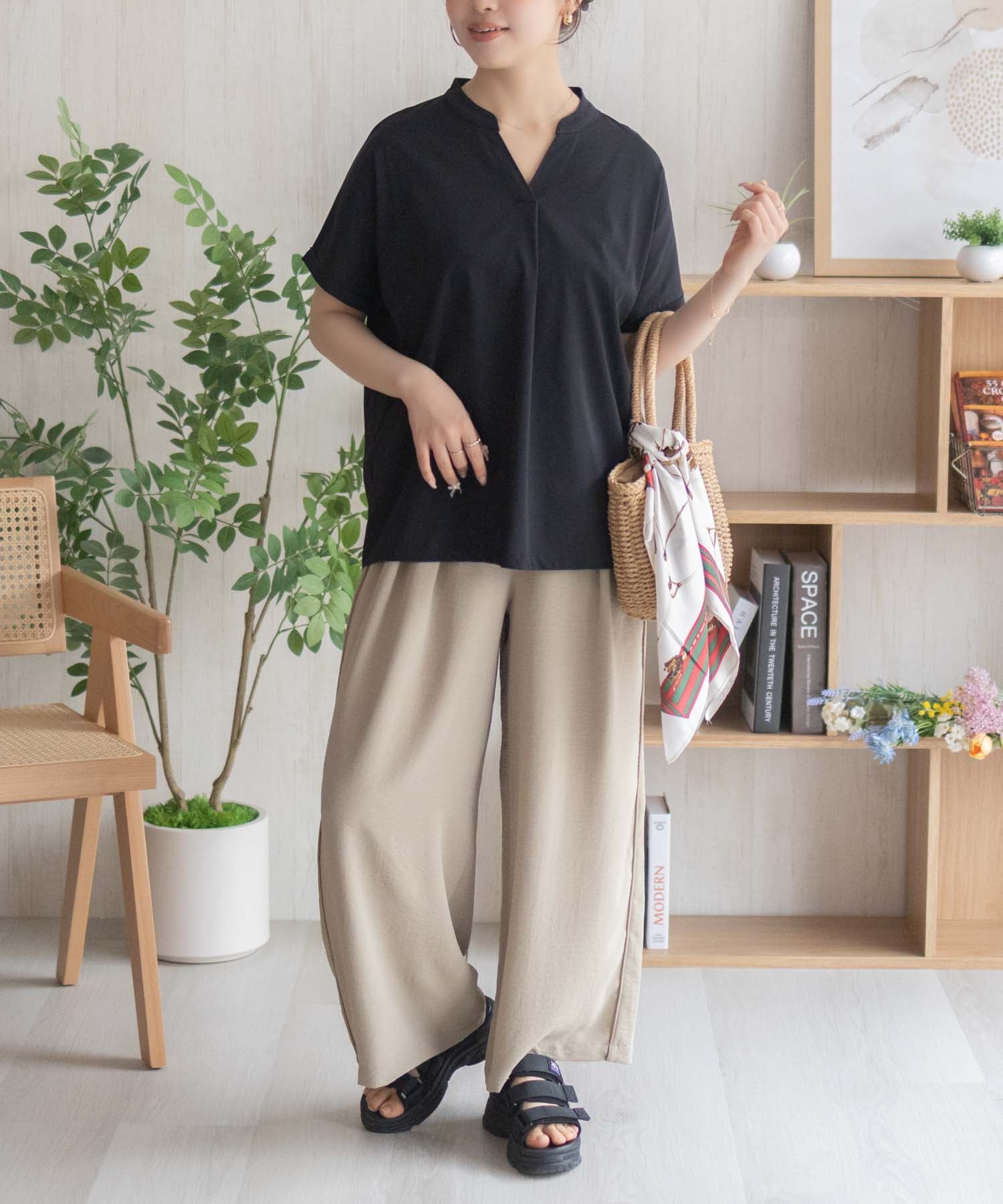 マックハウス Mac-House nAvy スキッパープルオーバー (モカ) モカ