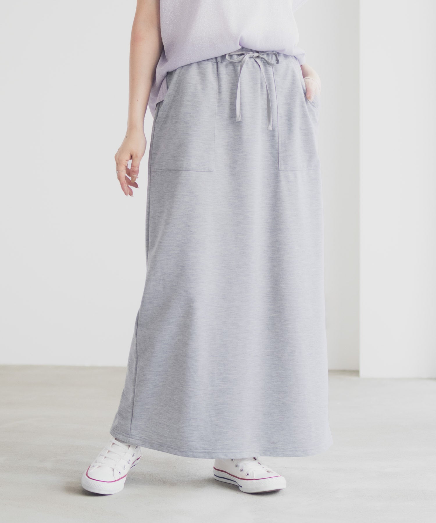 マックハウス Mac-House スウェットナロースカート (グレー) グレー