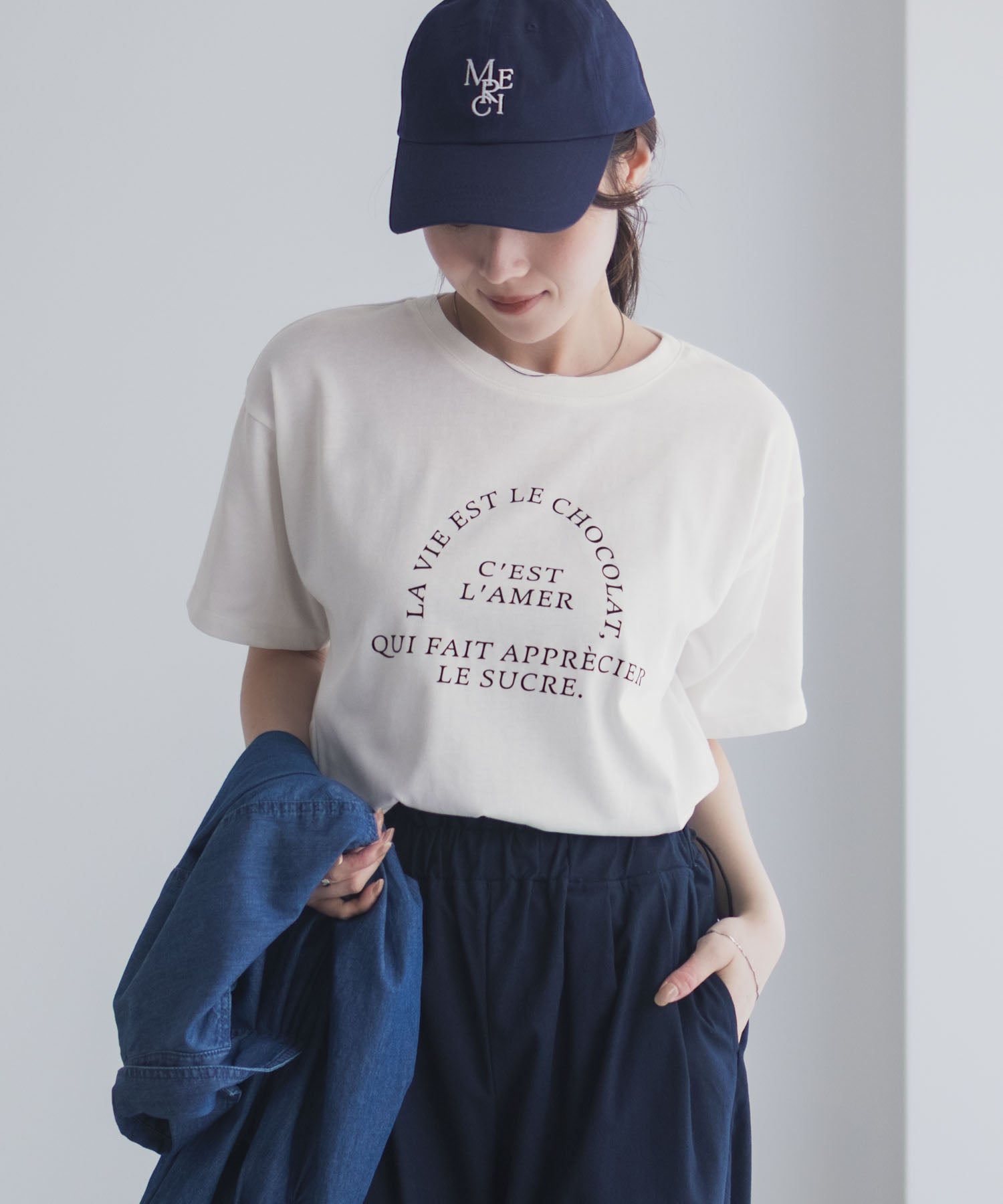 マックハウス Mac-House LavieestロゴTシャツ (オフホワイト) オフホワイト