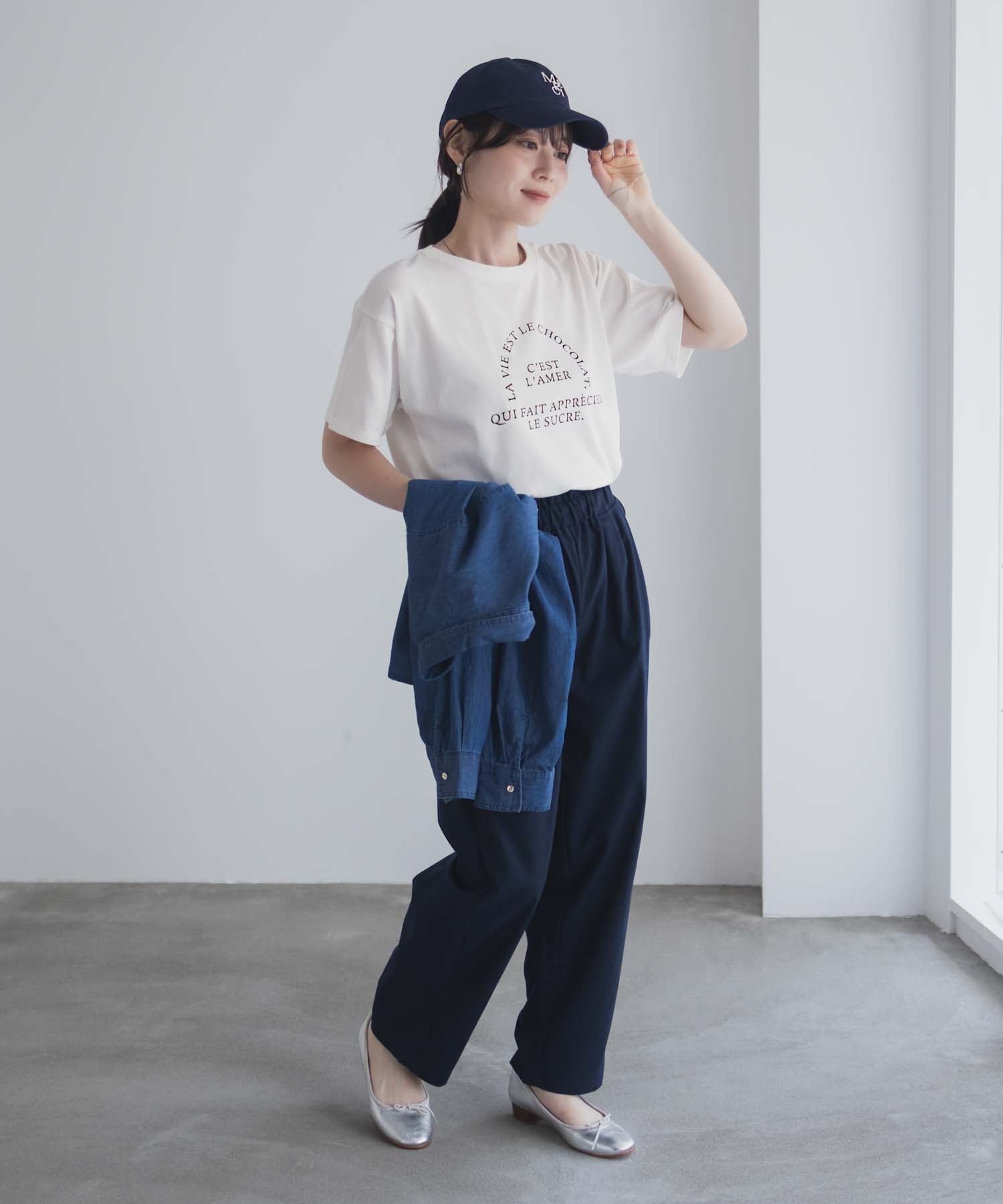 マックハウス Mac-House LavieestロゴTシャツ (オフホワイト) オフホワイト