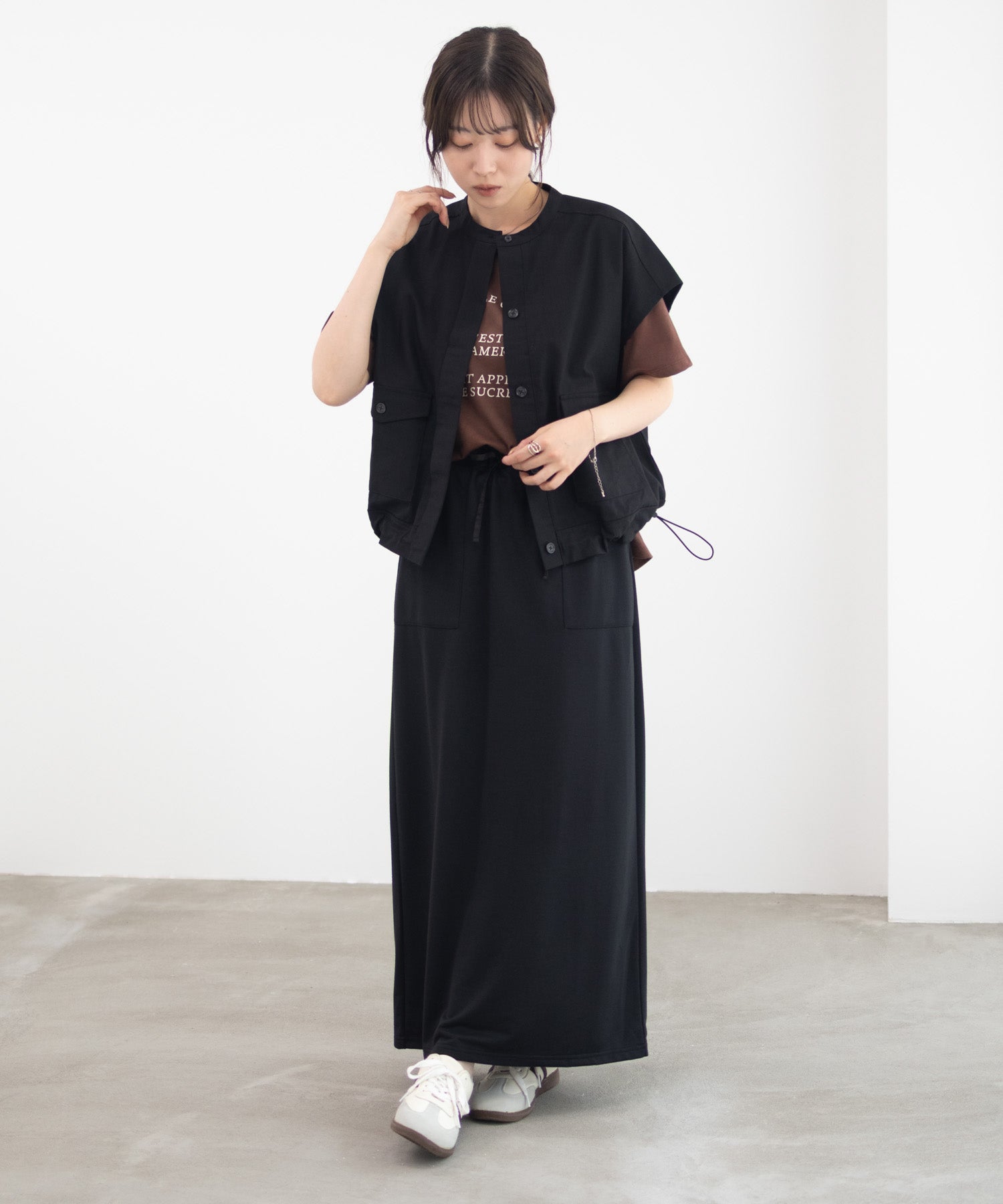 マックハウス Mac-House リネンライクノーカラージャケット (ベージュ) ベージュ