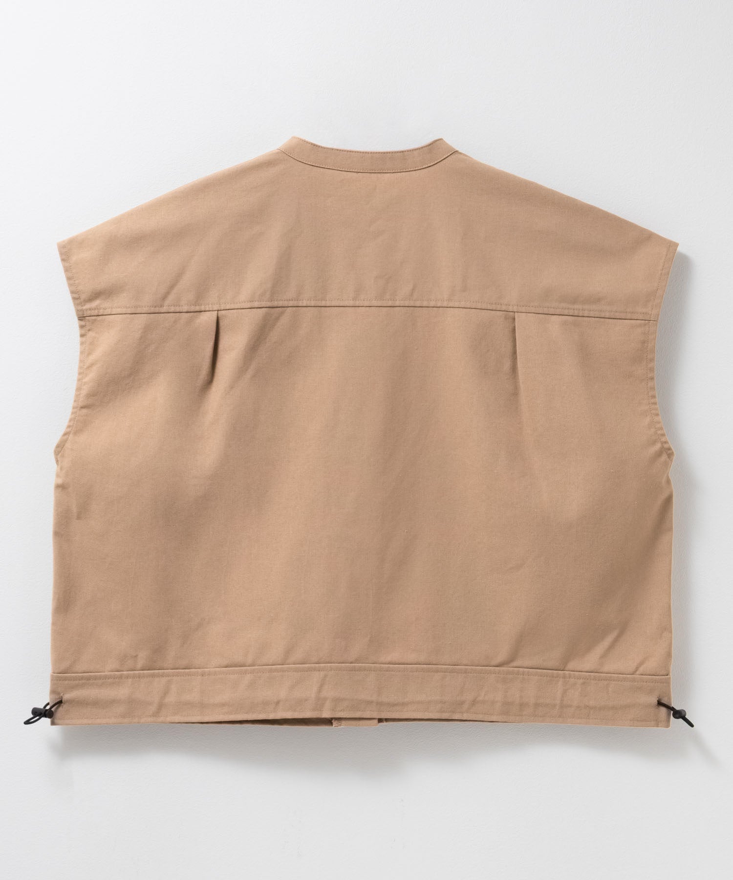 マックハウス Mac-House リネンライクノーカラージャケット (ベージュ) ベージュ