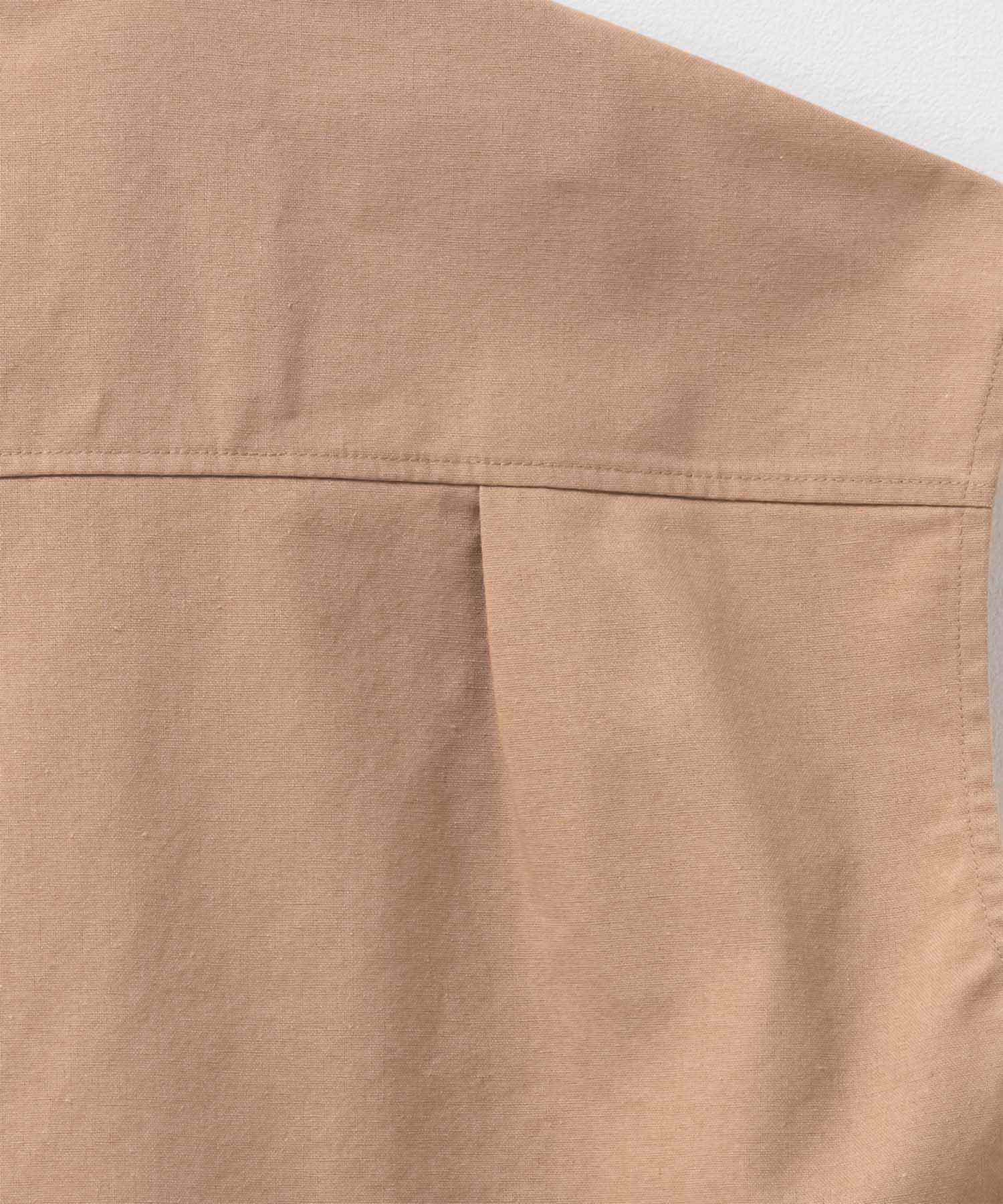 マックハウス Mac-House リネンライクノーカラージャケット (ベージュ) ベージュ