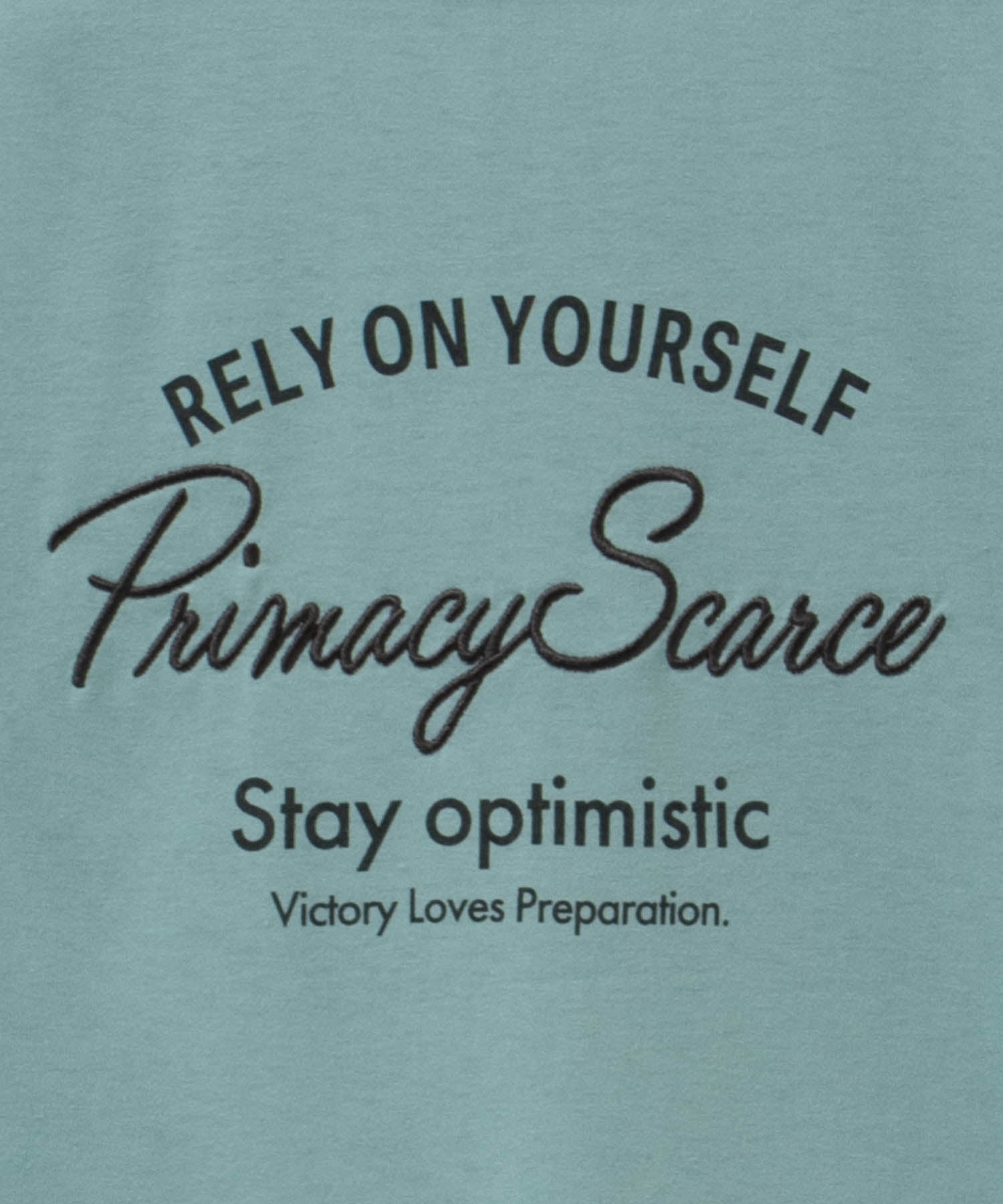 マックハウス Mac-House メッセージ刺繍Tシャツ (ミント) ミント