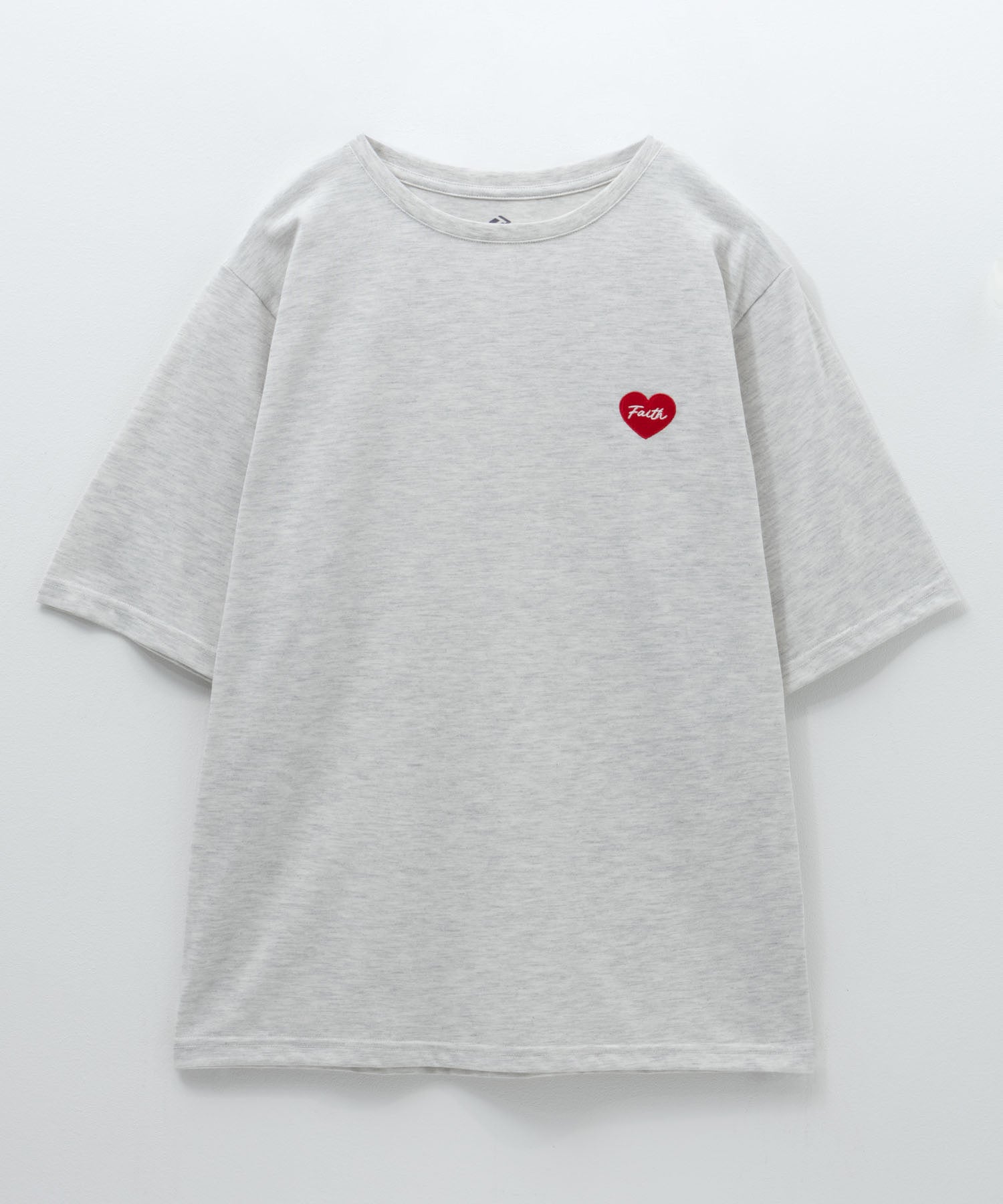 マックハウス Mac-House ハート刺繍Tシャツ (ホワイト) ホワイト