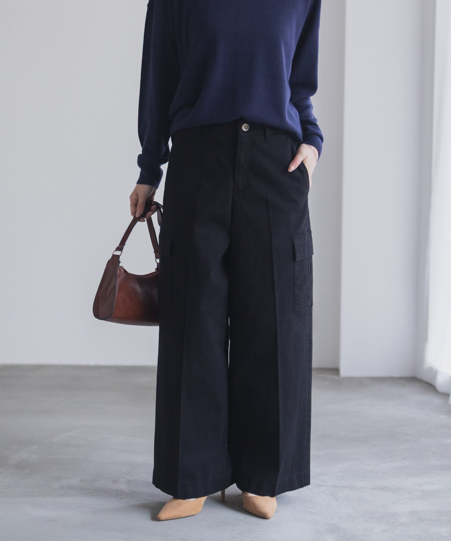 マックハウス Mac-House nAvy カーゴチノパンツ (カーキ) カーキ