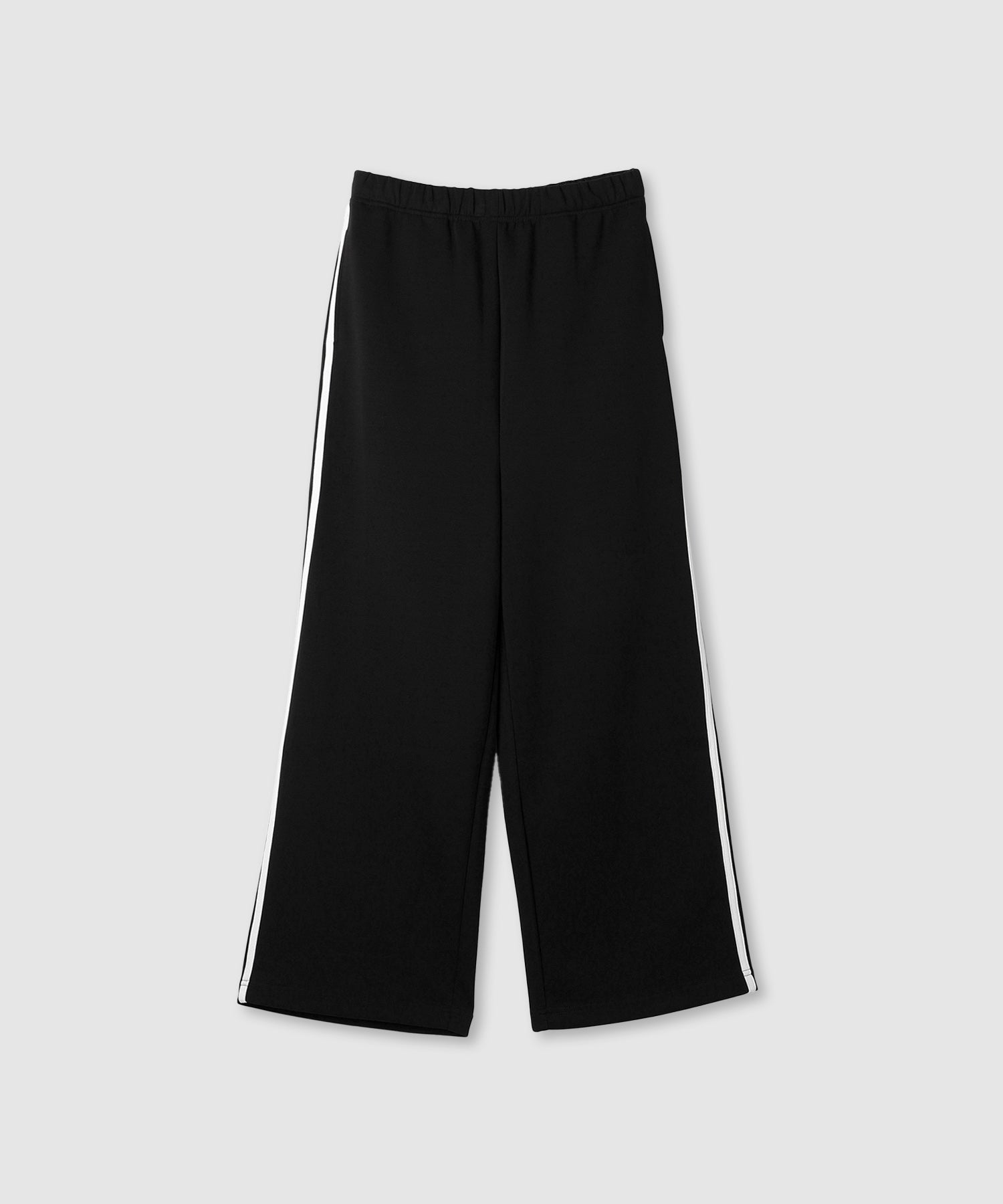 マックハウス Mac-House エアリエポンチ素材ラインパンツ (ブラック) ブラック