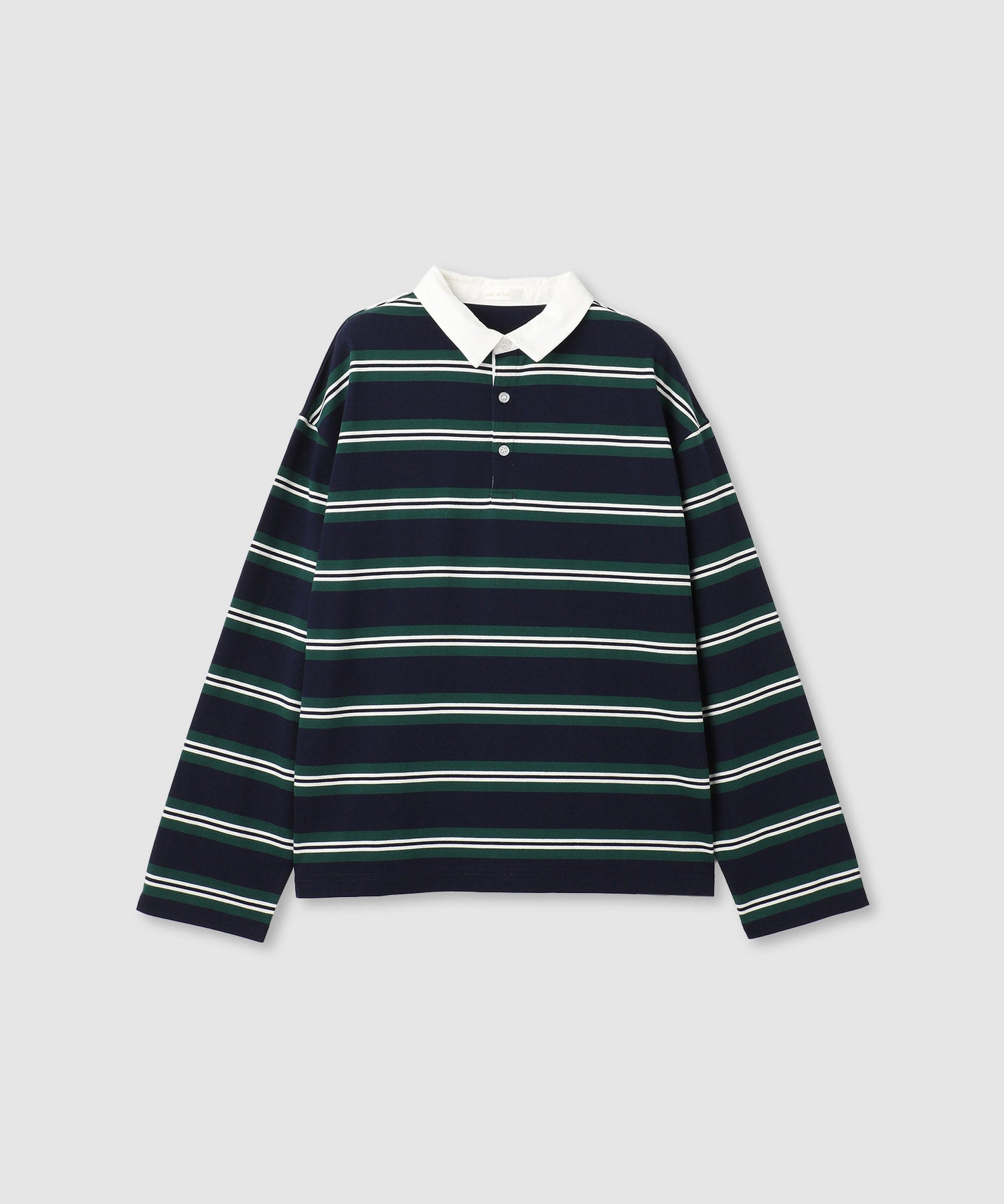 マックハウス Mac-House イレギュラーボーダーラガーシャツ (ダークグレー) ダークグレー