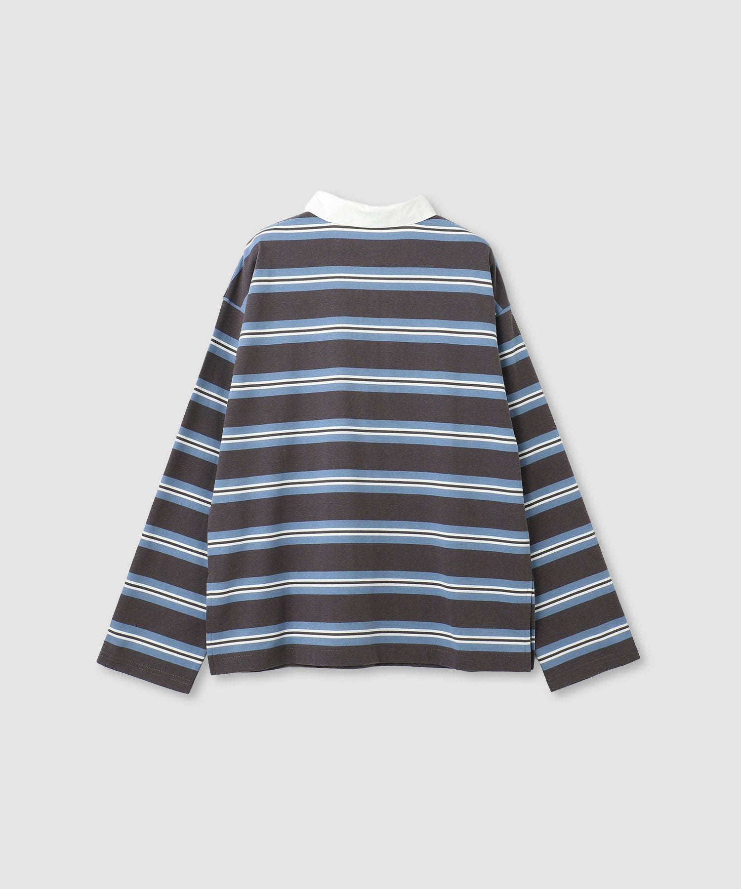 マックハウス Mac-House イレギュラーボーダーラガーシャツ (ダークグレー) ダークグレー