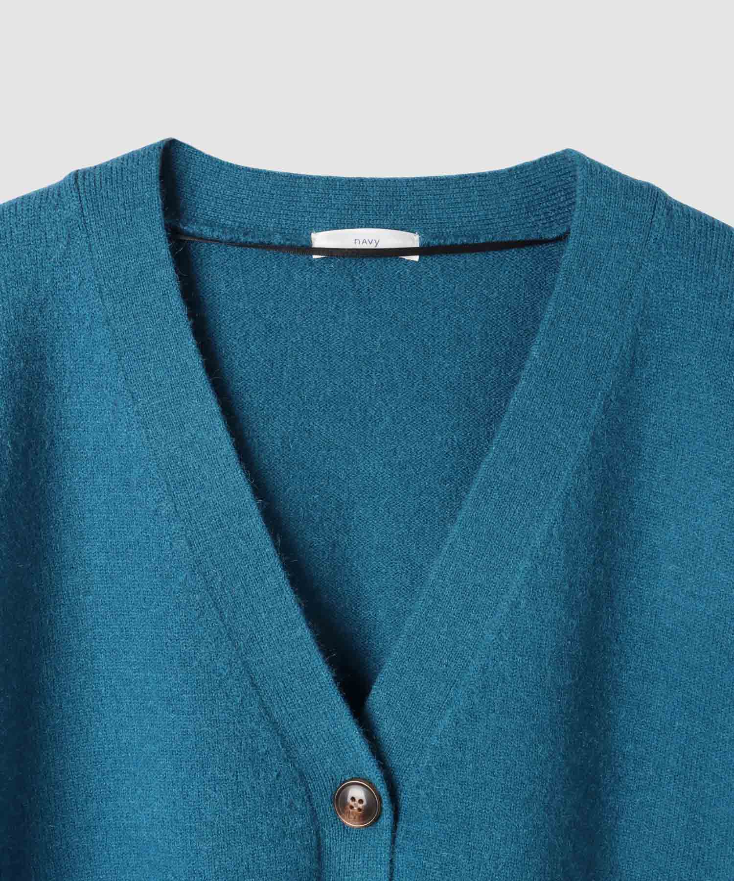 マックハウス Mac-House nAvy もちり もちもち 洗えるニット Vネックカーディガン (チャコール) チャコール