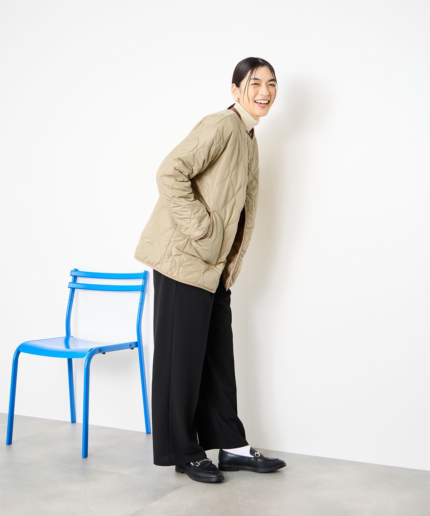 マックハウス Mac-House リバーシブルキルトジャケット (ブラウン) ブラウン