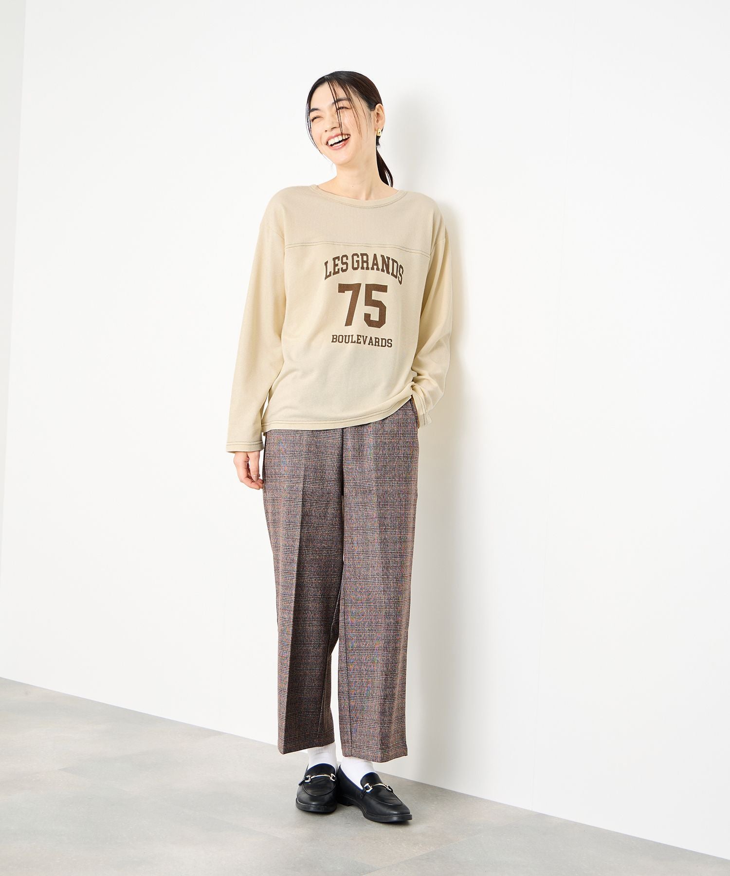 マックハウス Mac-House 2WAYフットボールロゴTシャツ (ボルドー) ボルドー