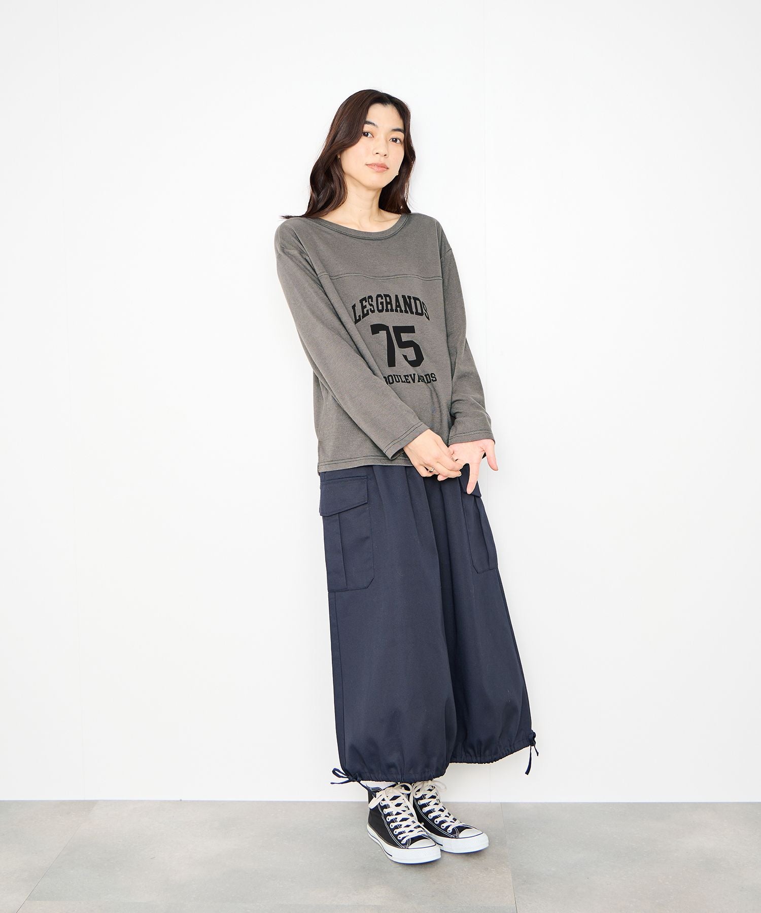 マックハウス Mac-House 2WAYフットボールロゴTシャツ (ボルドー) ボルドー