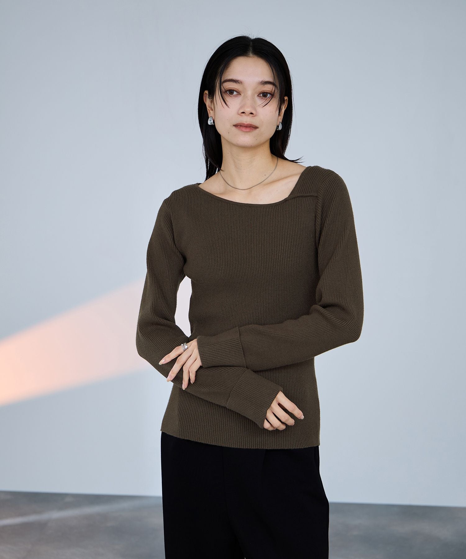 マックハウス Mac-House コンフィーズ アシメニット (ブラウン) ブラウン