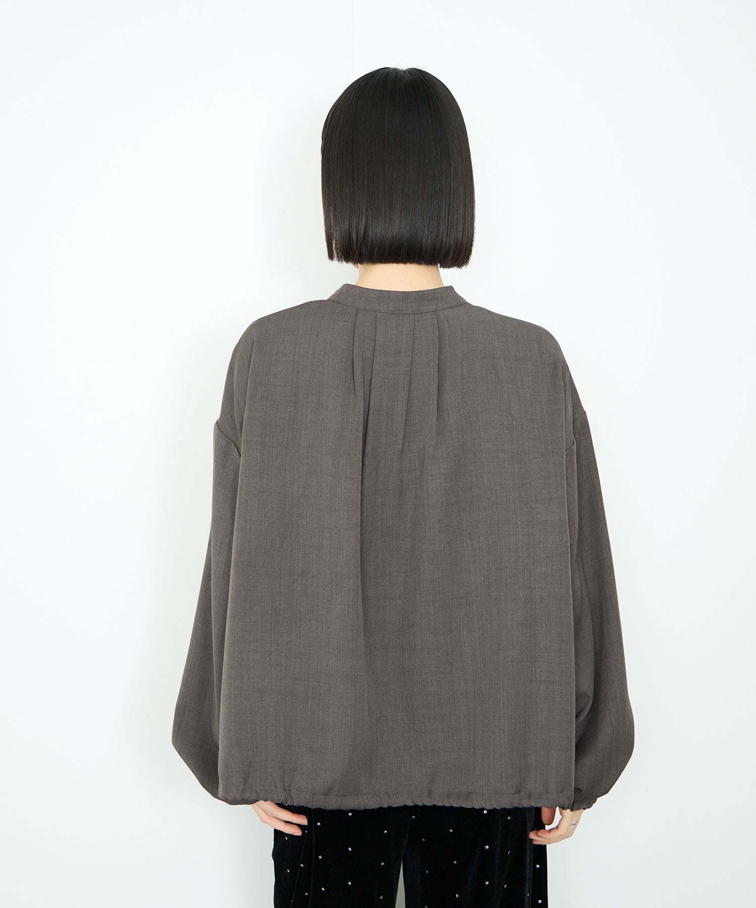 マックハウス Mac-House 裾ドロストブラウス (モカ) モカ