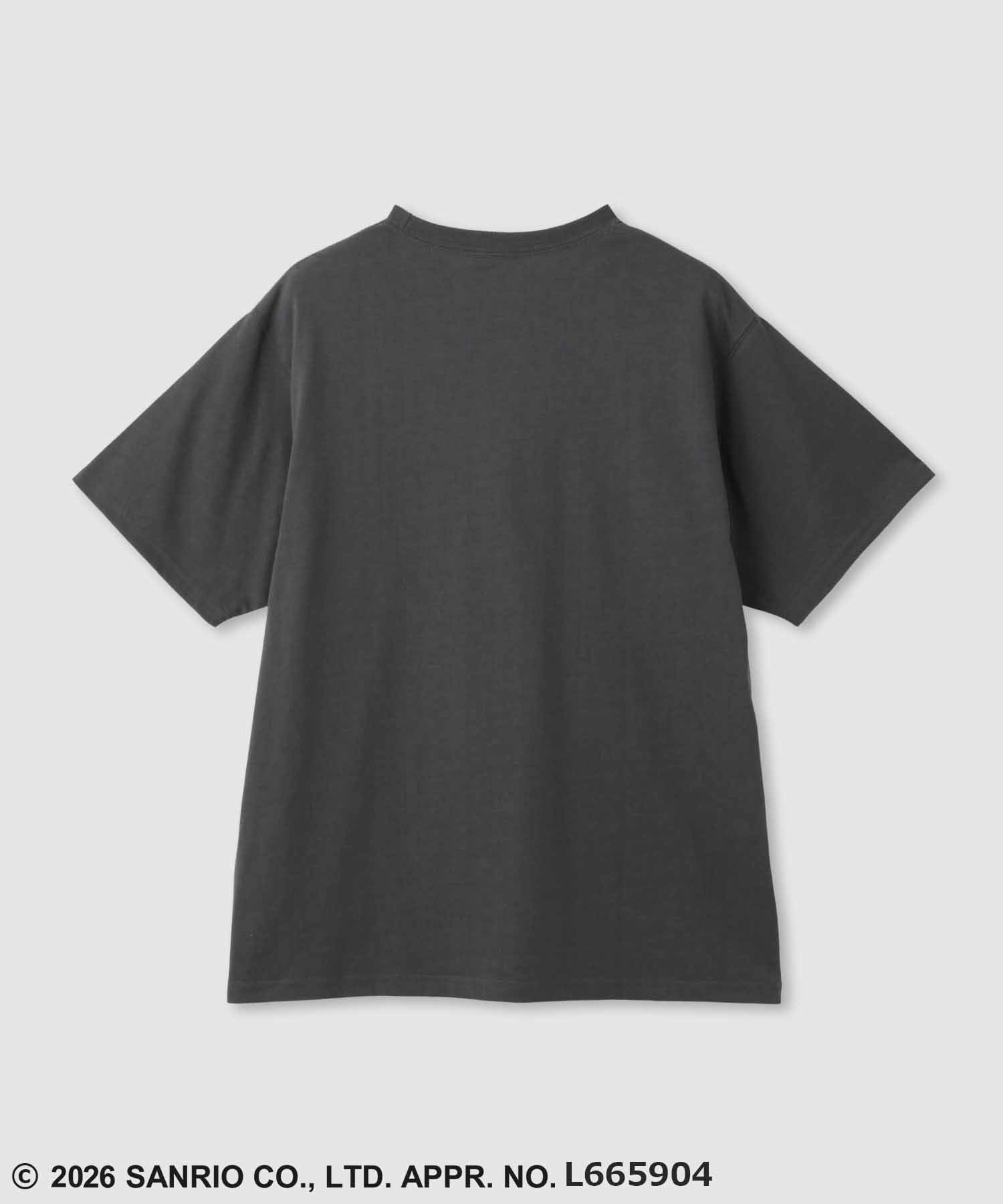 マックハウス Mac-House サンリオキャラクターズ 日焼けキャラクタープリント ラインストーンビッグTシャツ (ブラック×クロミ) ブラック×クロミ