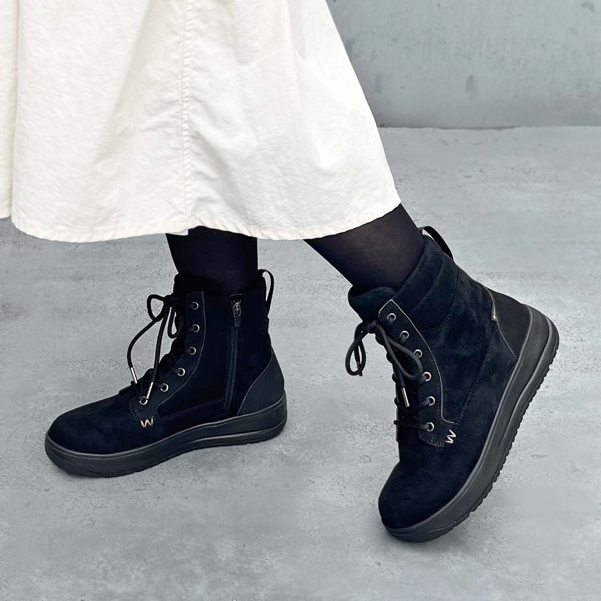 マドラスウォーク madras Walk 【GORE-TEX】厚底レースアップブーツ MWL2235,ブラック