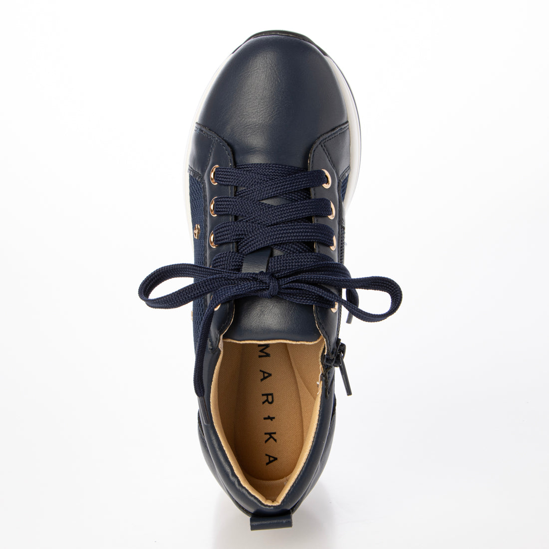 マリカ MARIKA 4E星モチーフ付サイドメッシュスニーカー (ネイビー) ネイビー