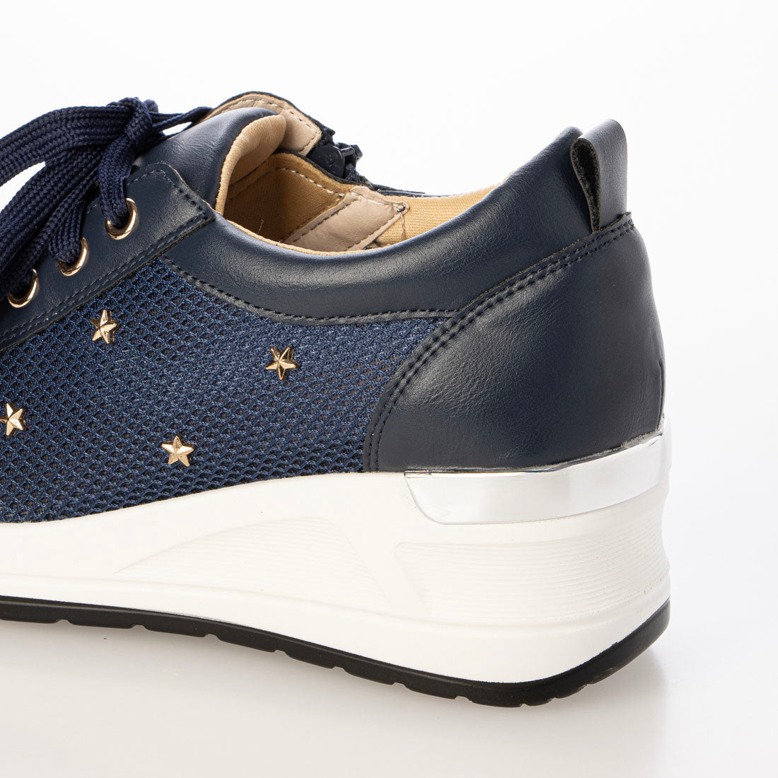 マリカ MARIKA 4E星モチーフ付サイドメッシュスニーカー (ネイビー) ネイビー