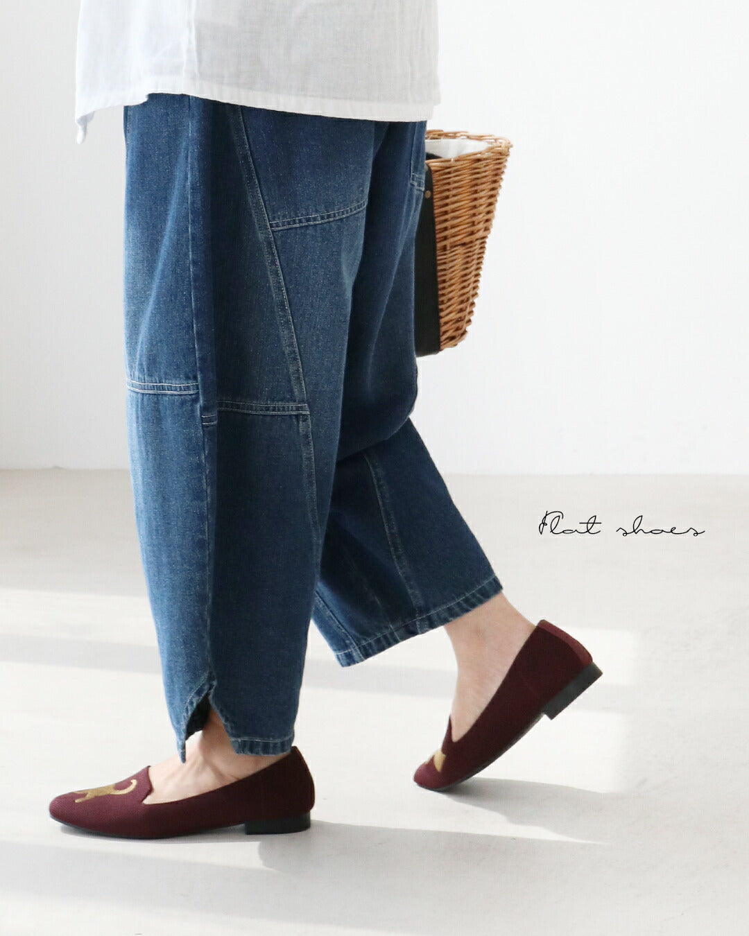 サンポクシェル sanpo kuschel 影猫刺繍に癒されて 靴 (ボルドー) ボルドー