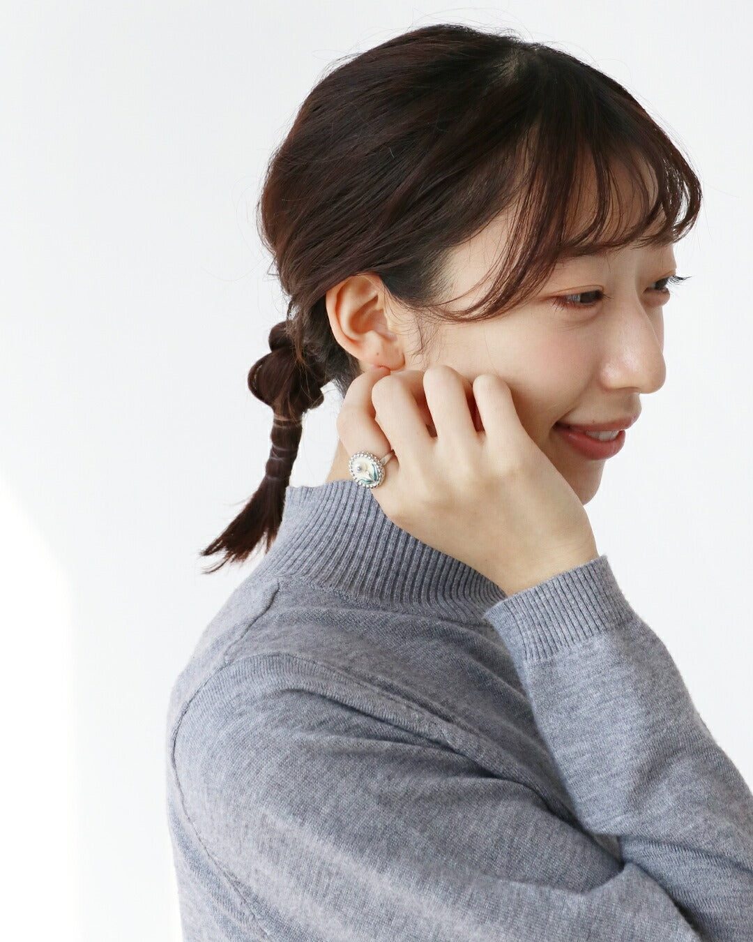 サンポクシェル sanpo kuschel (全2色)誰ともかぶらない私だけの花リング (シルバー) シルバー