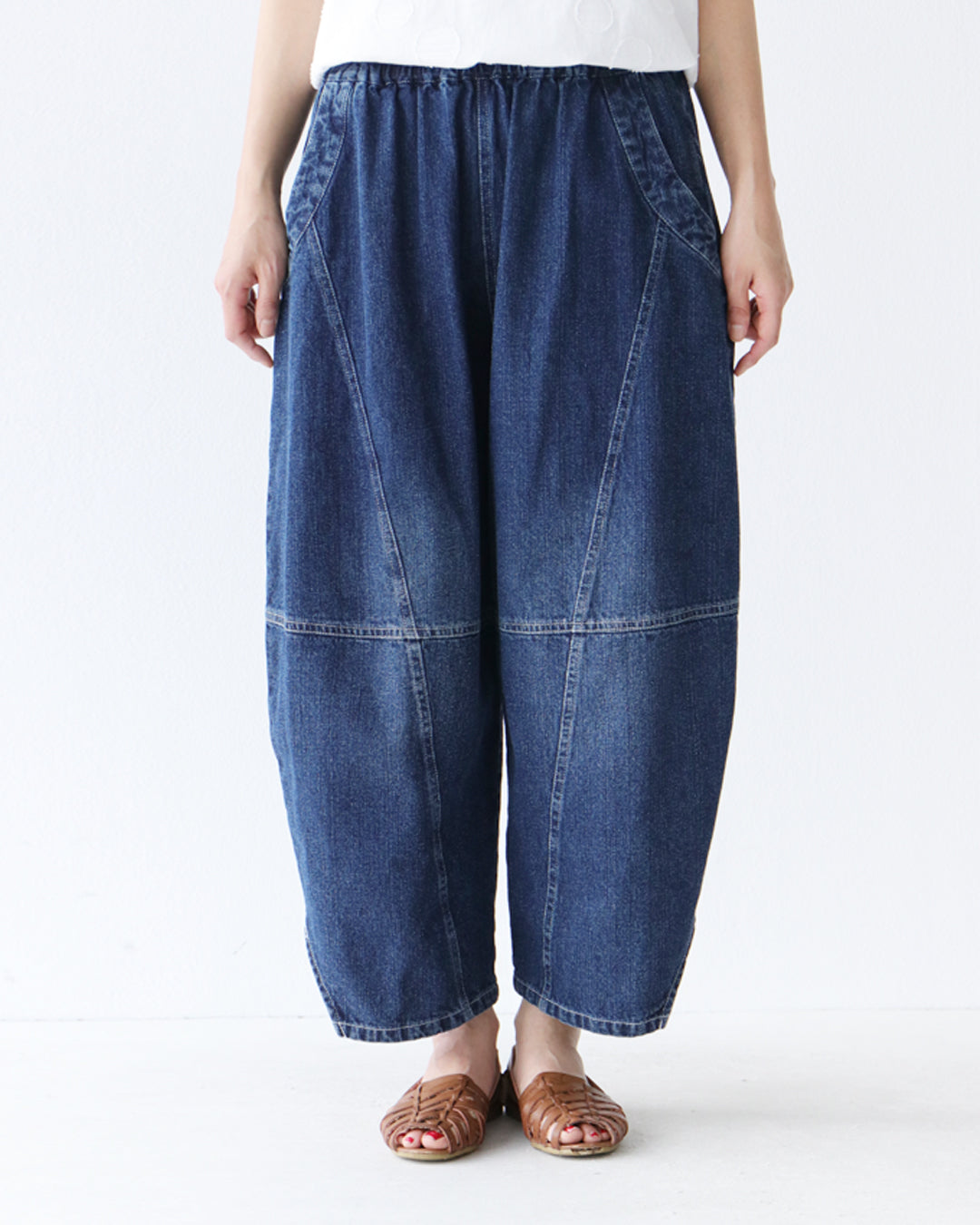 サンポクシェル sanpo kuschel 【魔法のまるみパンツ】デニムパンツ(ブルー) (ブルー) ブルー